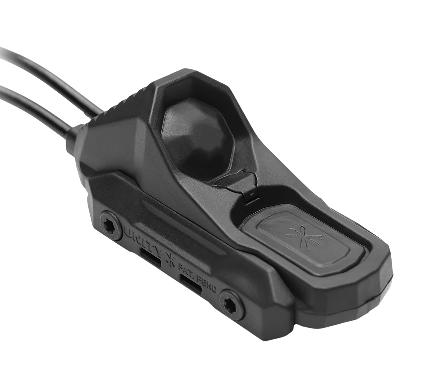 Black tactical remote switch with dual cables