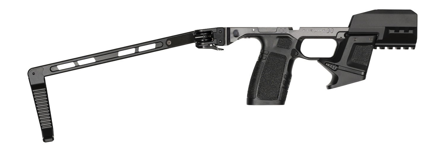 Black folding stock chassis for handgun
