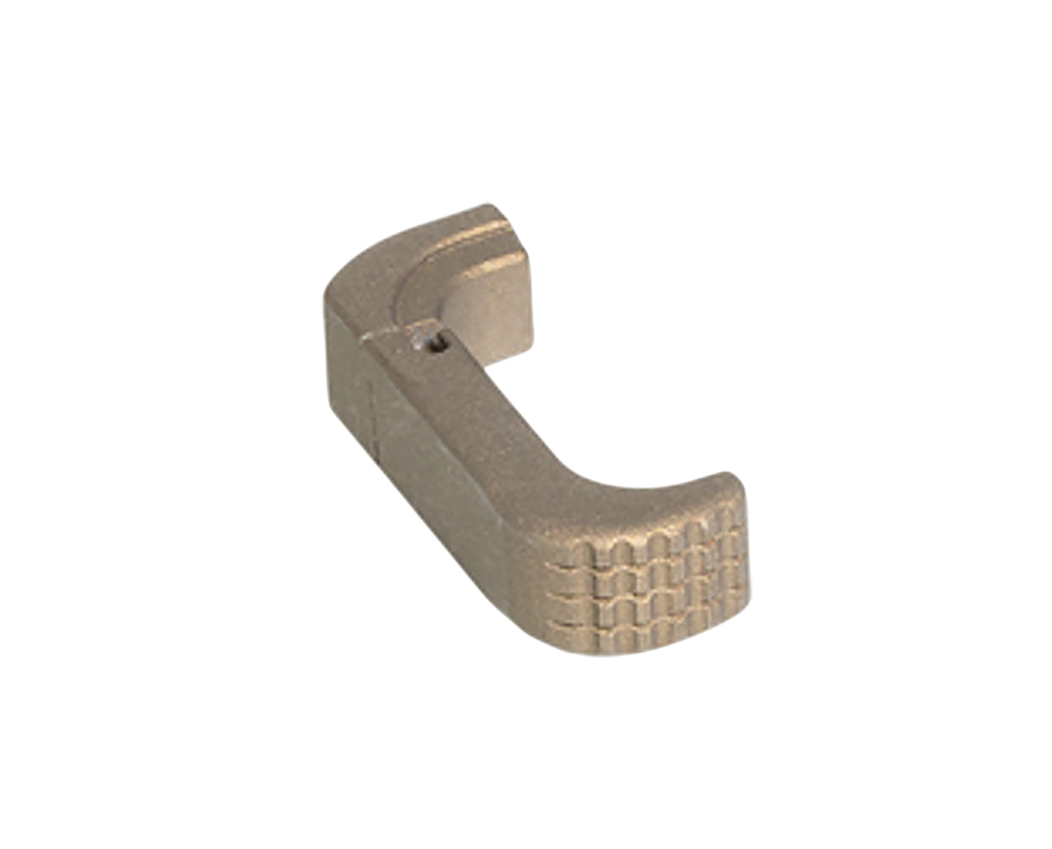 Small metal L-shaped latch component