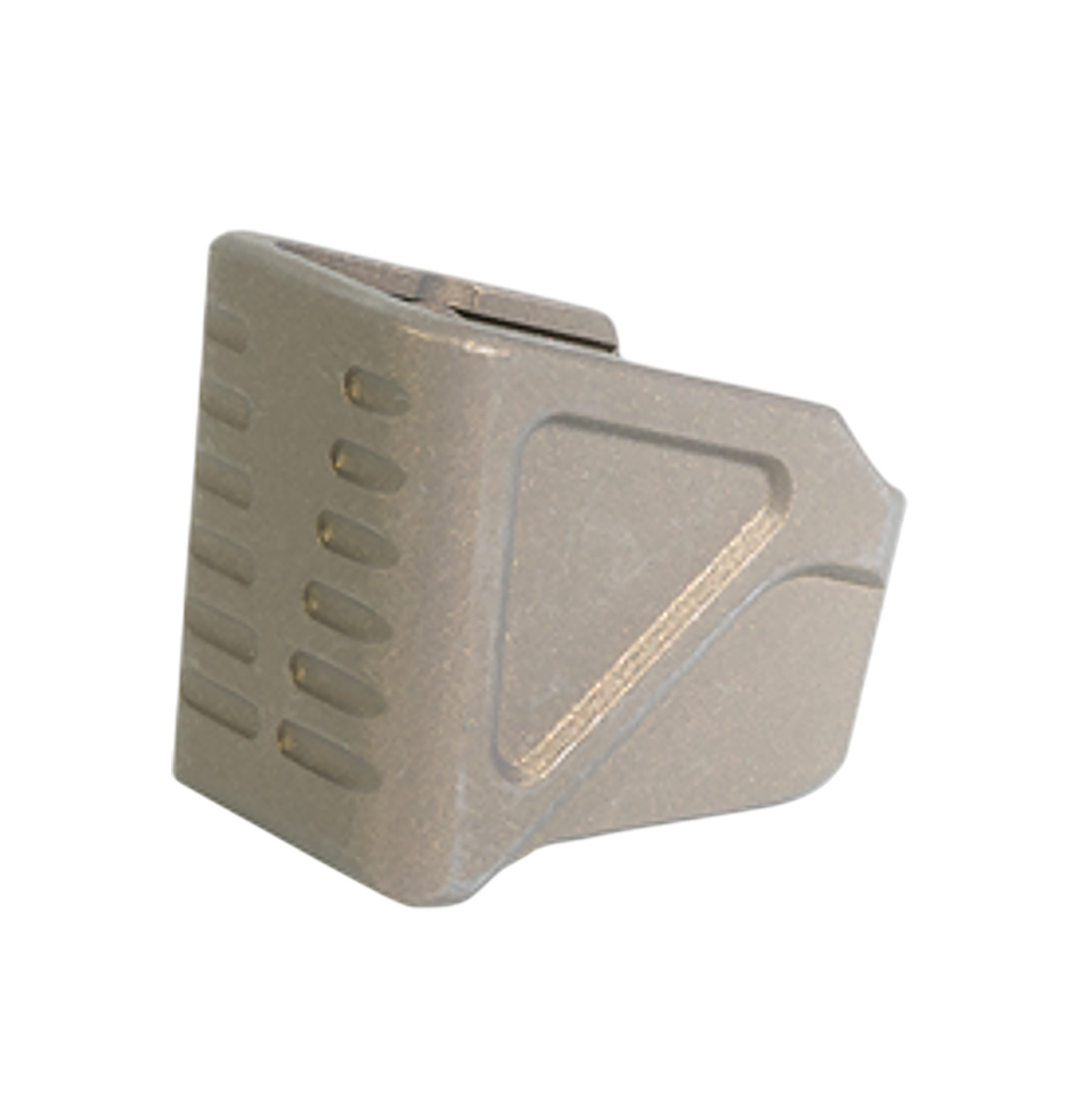Metal wedge doorstop with textured surface