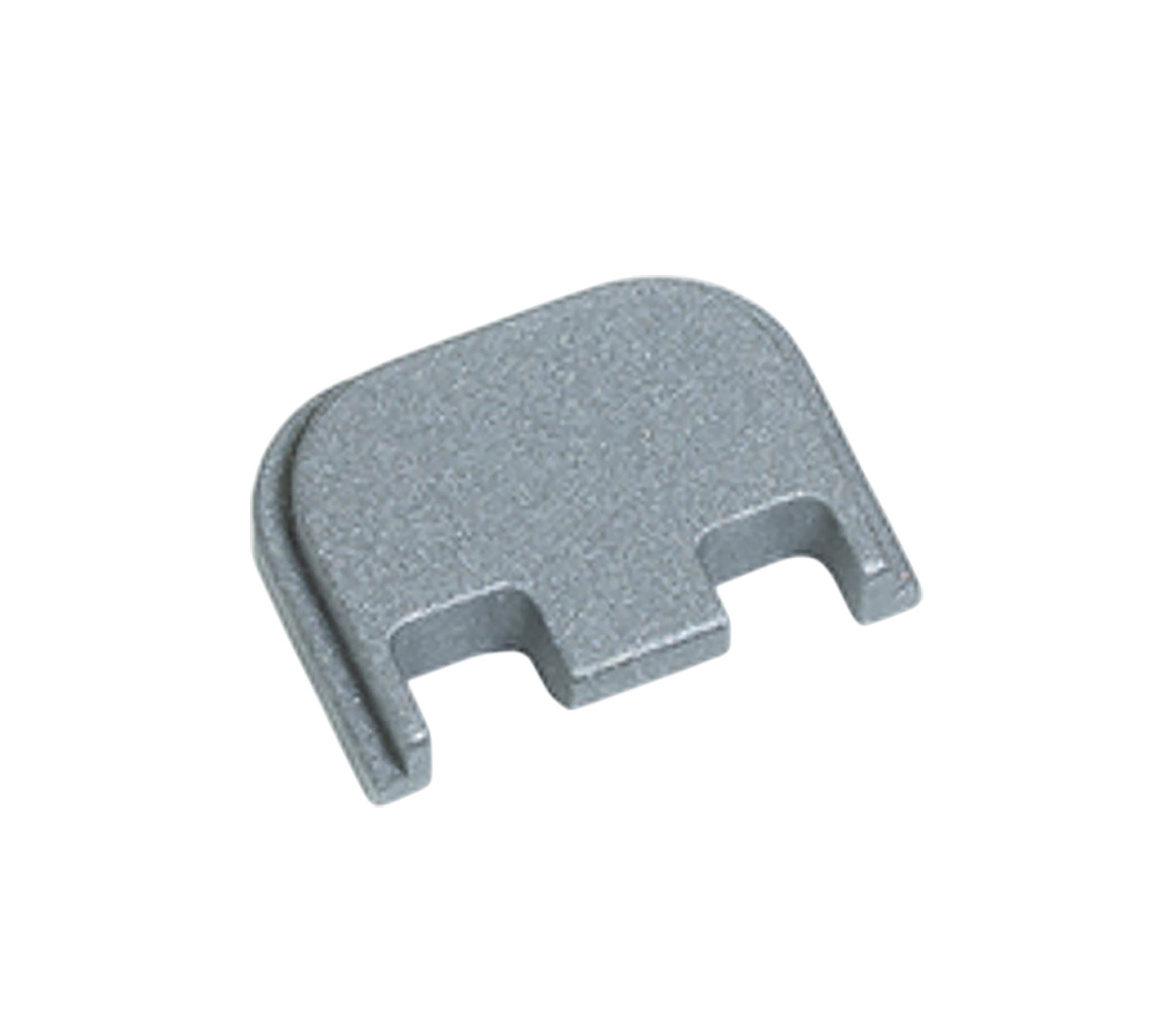 Small gray metal clip with two prongs