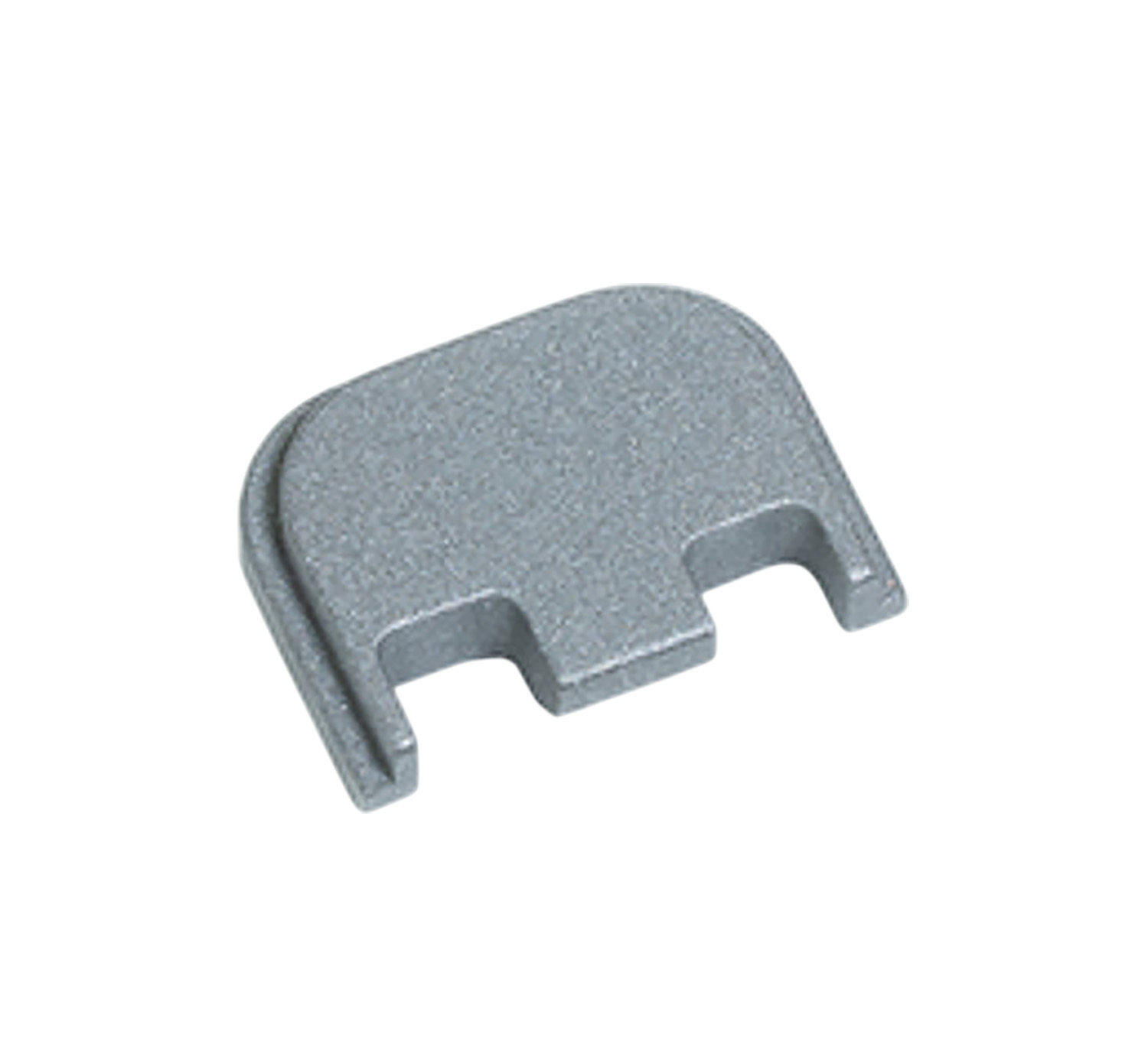 Small gray metal U-shaped clip bracket