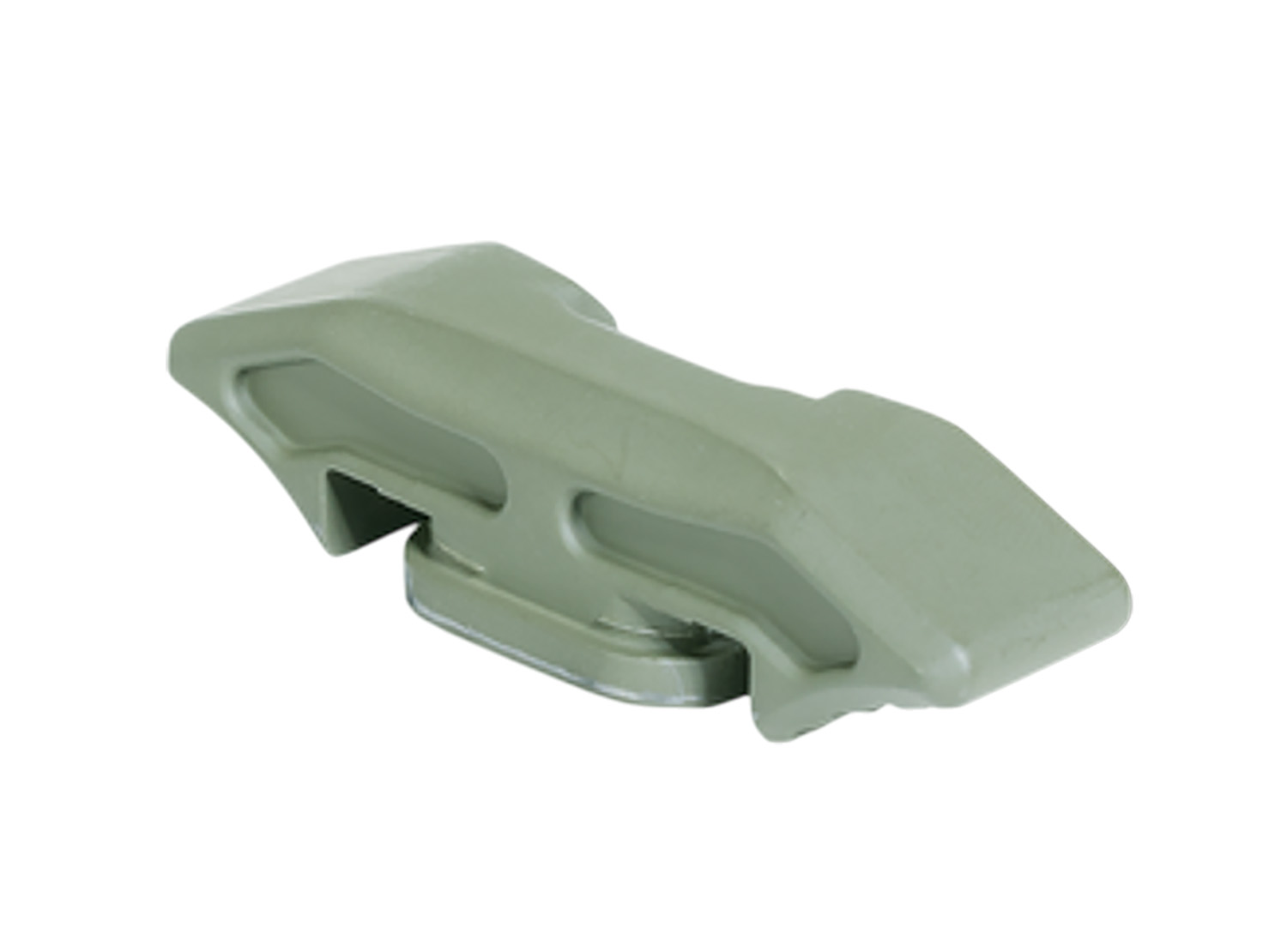 Green plastic clip or latch component