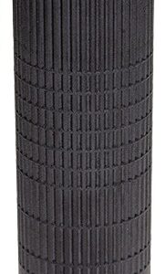 Black cylindrical suppressor with textured grip surface