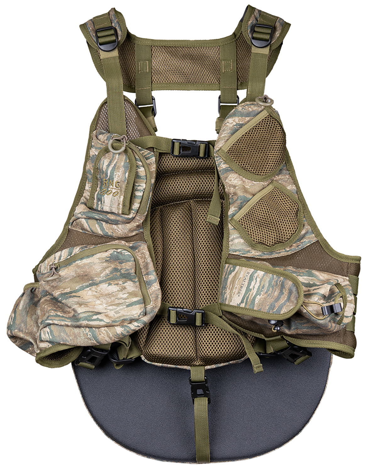 Camouflage fishing vest with multiple pockets