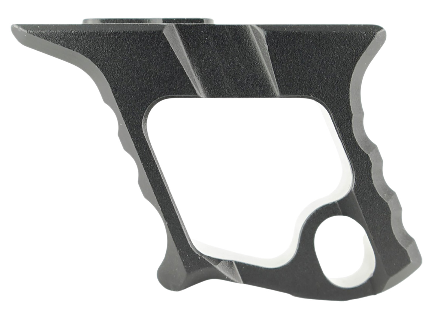 Black skeletonized pistol grip frame component