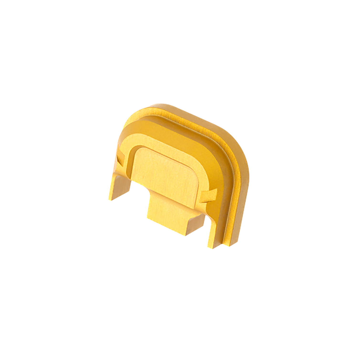 Gold metal U-shaped clip component