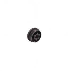 Black threaded metal plug with star drive