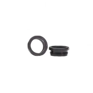 Black threaded plastic pipe fitting and locknut