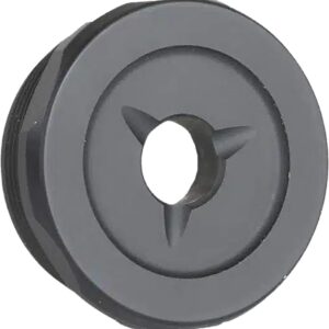 Black rubber grommet with central hole