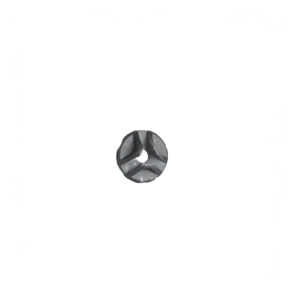 Small circular metal component with three spokes