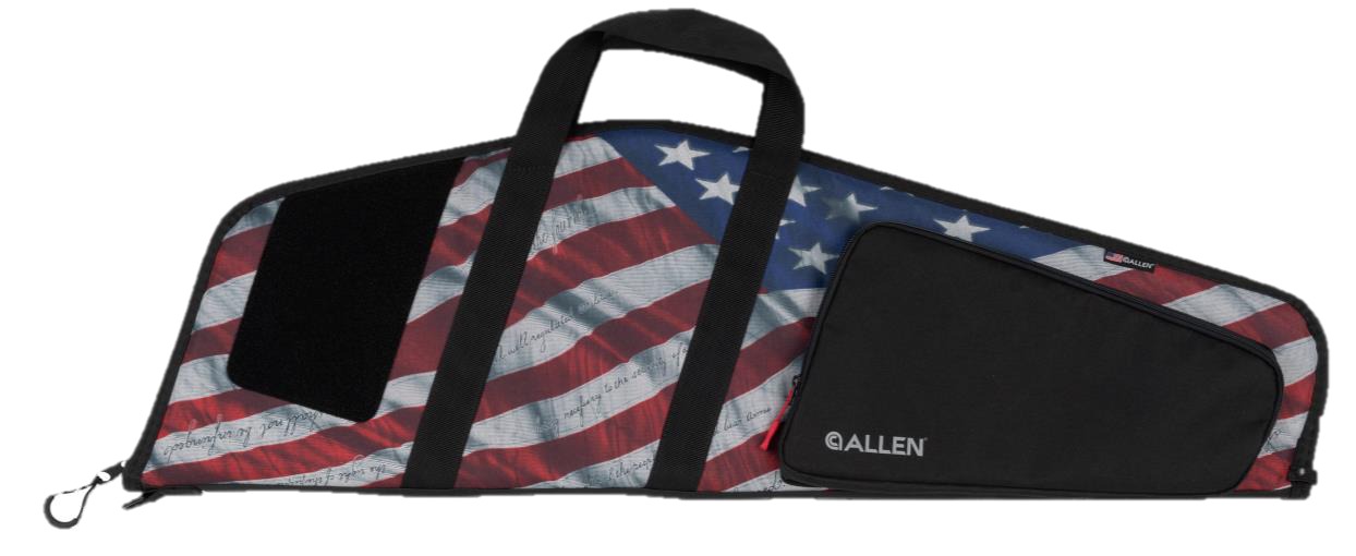 American flag rifle case with black pocket