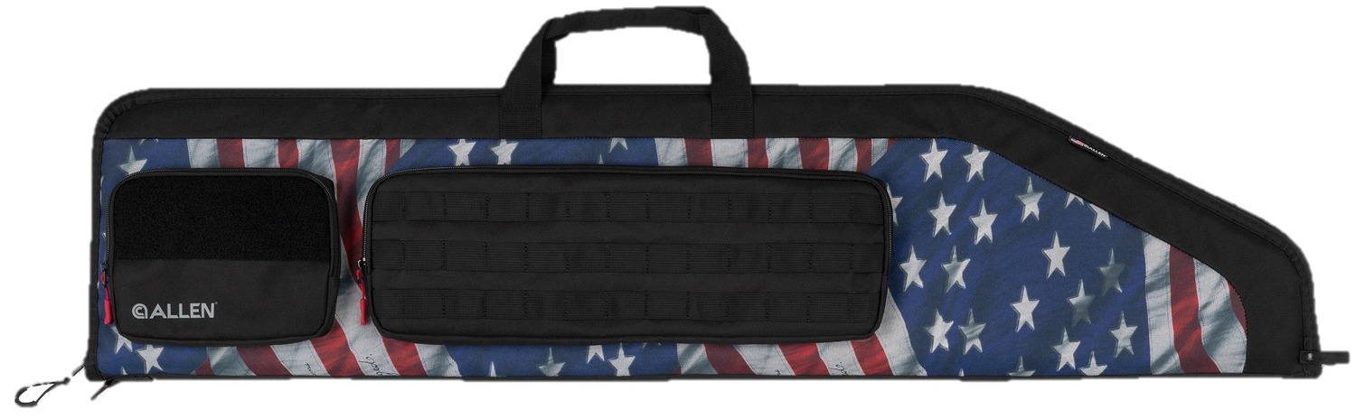 American flag patterned rifle case with pockets