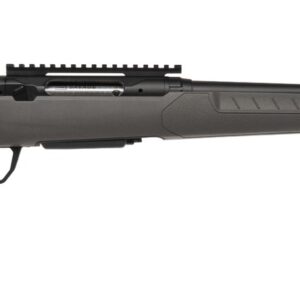 Modern bolt-action rifle on white background