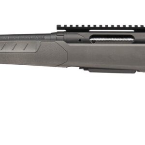 Modern bolt-action rifle isolated on white background