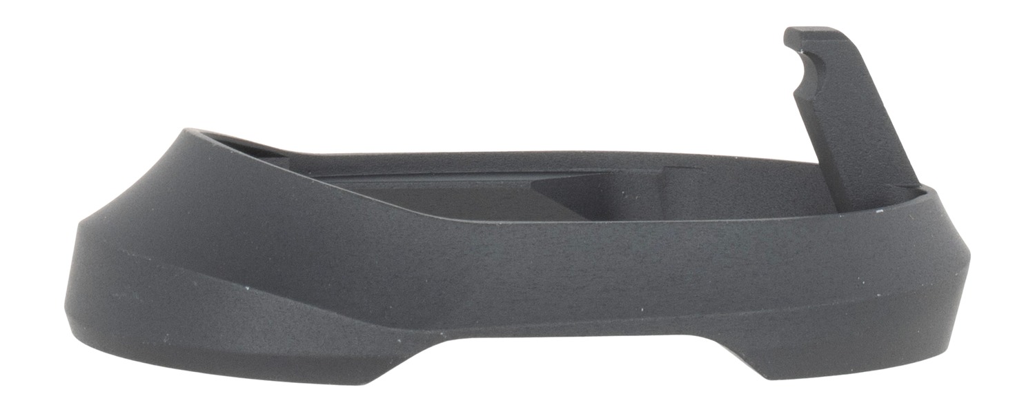 Black pistol magazine base plate extension