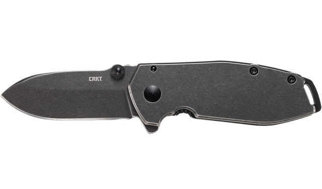 CRKT folding pocket knife with black handle