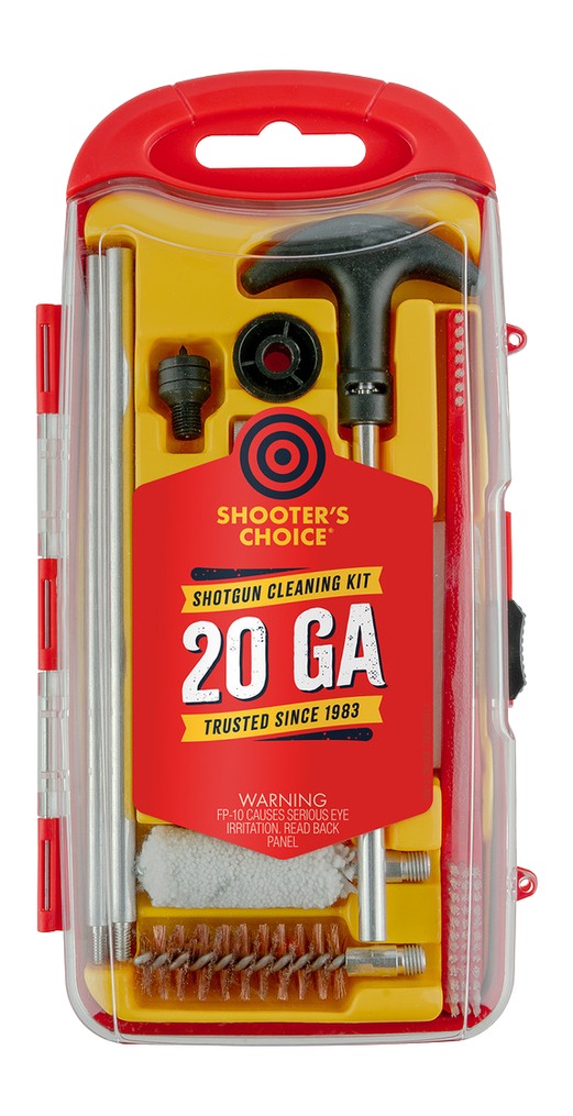 20 gauge shotgun cleaning kit in red case