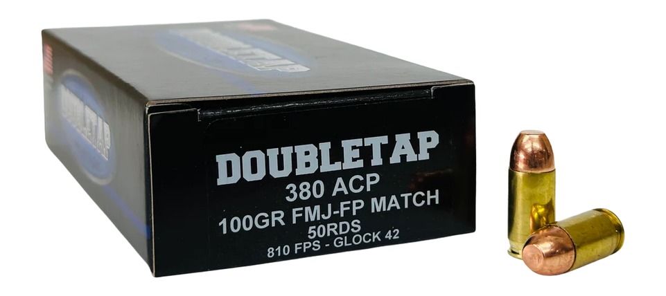 Box of DoubleTap 380 ACP ammunition and bullets