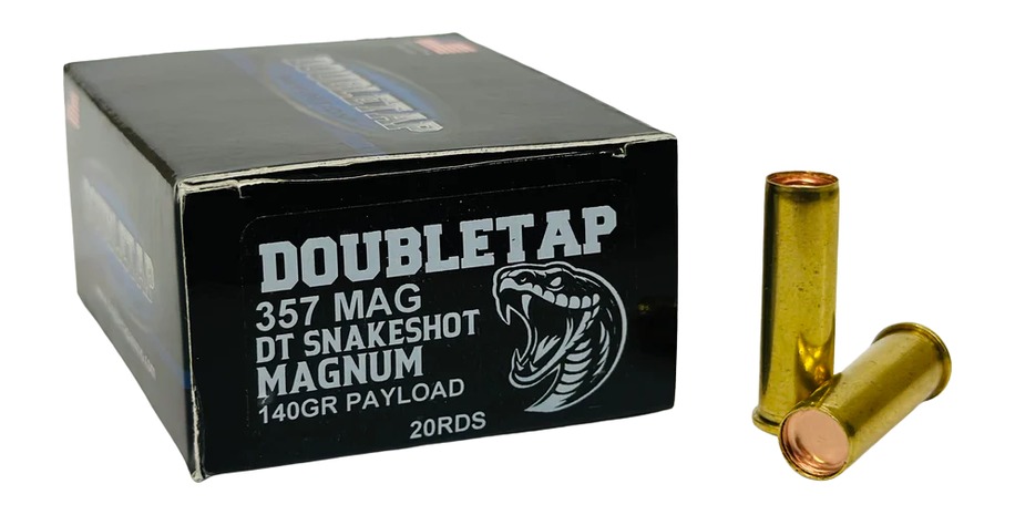 Box of .357 Magnum snakeshot ammunition cartridges