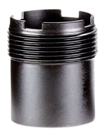 Black threaded metal pipe adapter