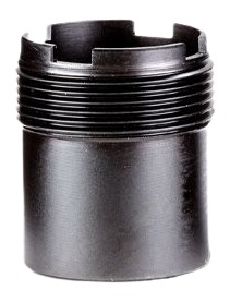 Black threaded metal pipe fitting adapter