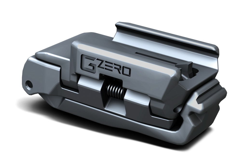 Compact metal mechanical device labeled ZERO