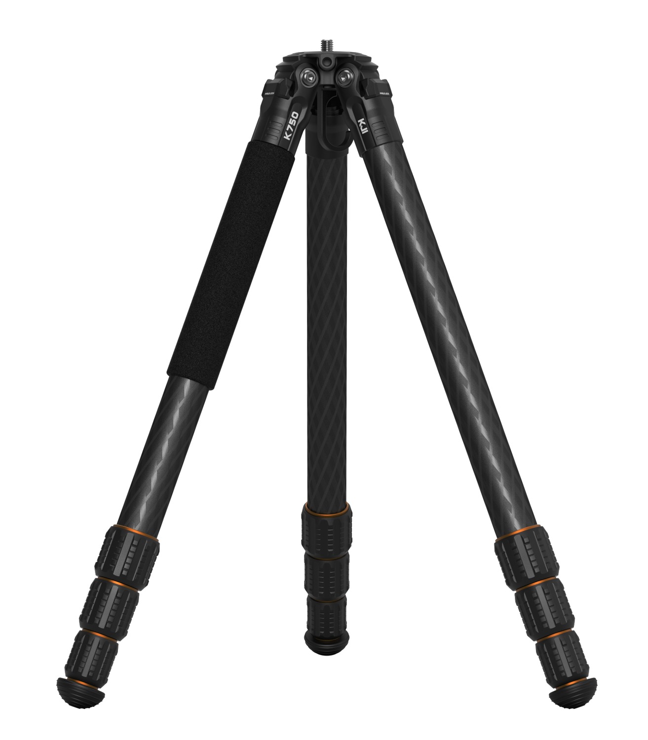 Carbon fiber camera tripod with twist locks