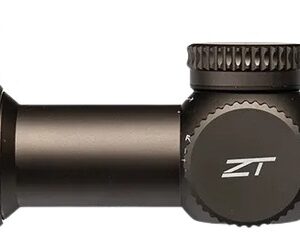 Black rifle scope with adjustment turrets