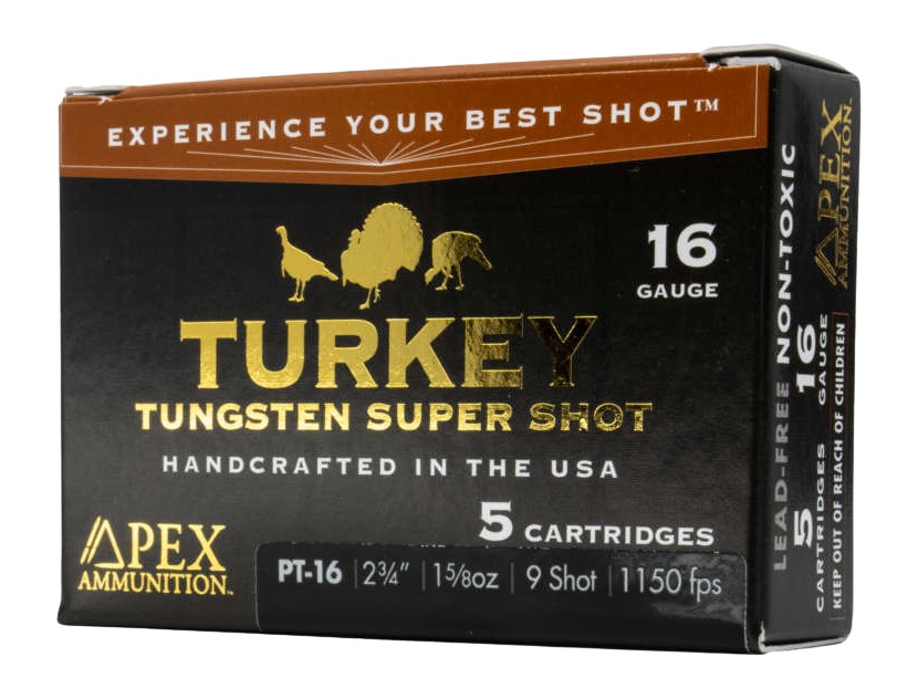 Box of 16 gauge turkey shotgun ammunition
