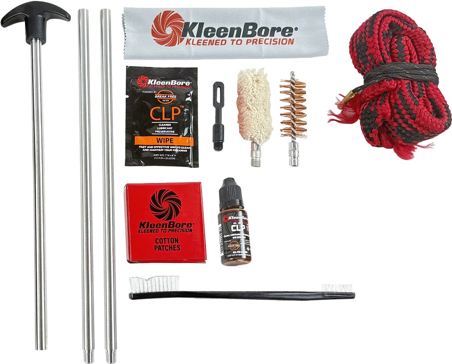 KleenBore gun cleaning kit with rods and brushes