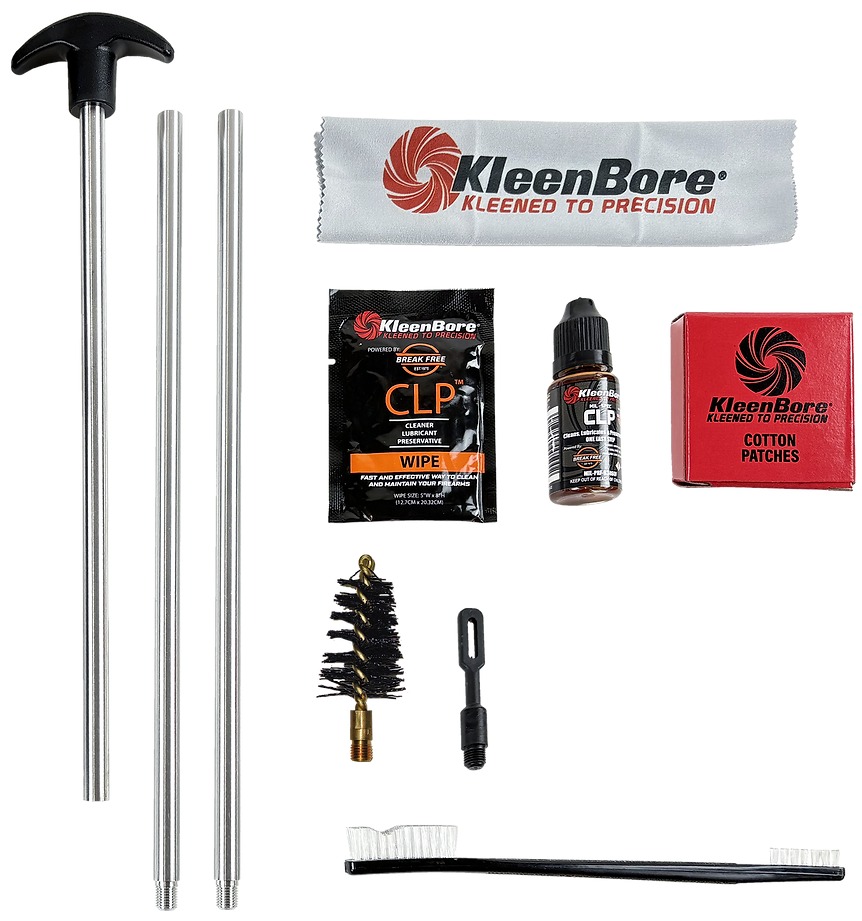 KleenBore gun cleaning kit with rods and supplies