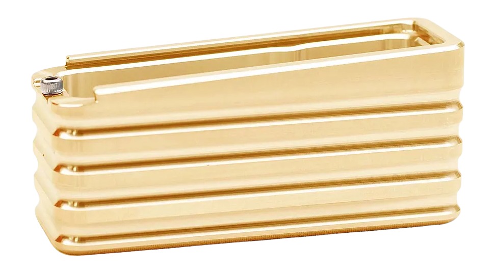 Gold rectangular vintage table lighter