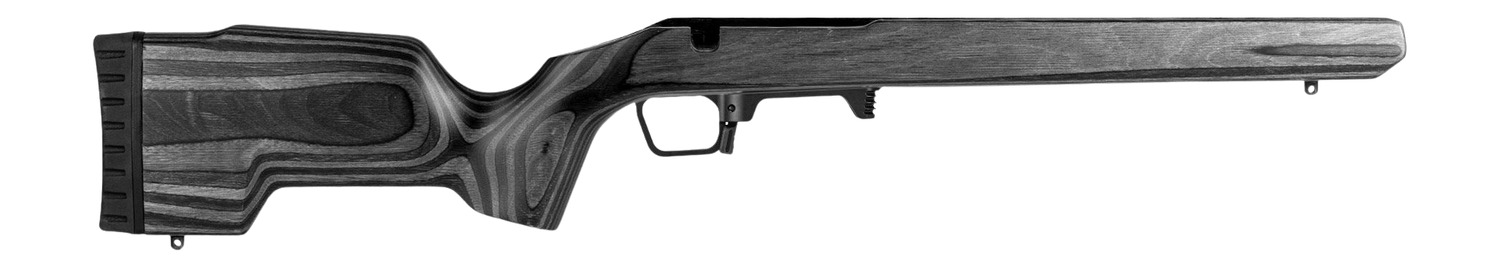 Laminated wood rifle stock isolated on white background