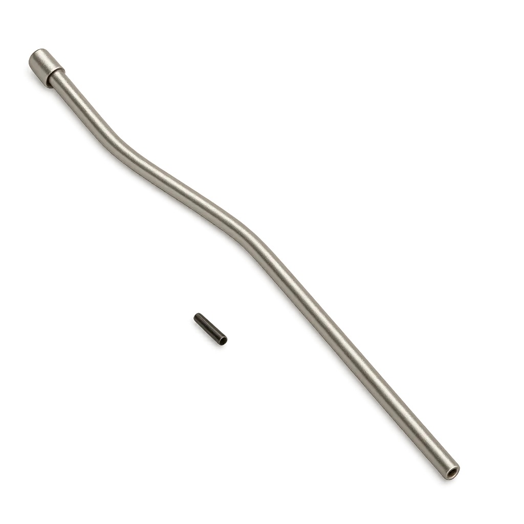 Curved stainless steel tube with small pin