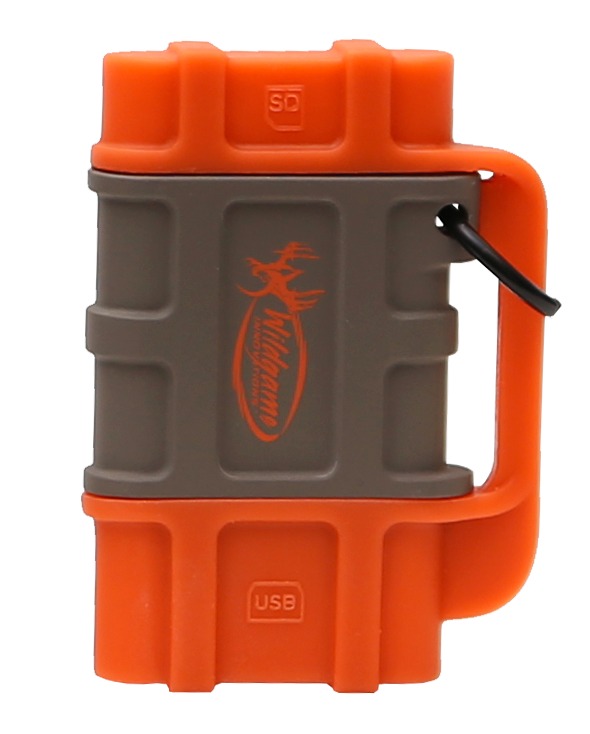 Rugged orange and gray portable USB device