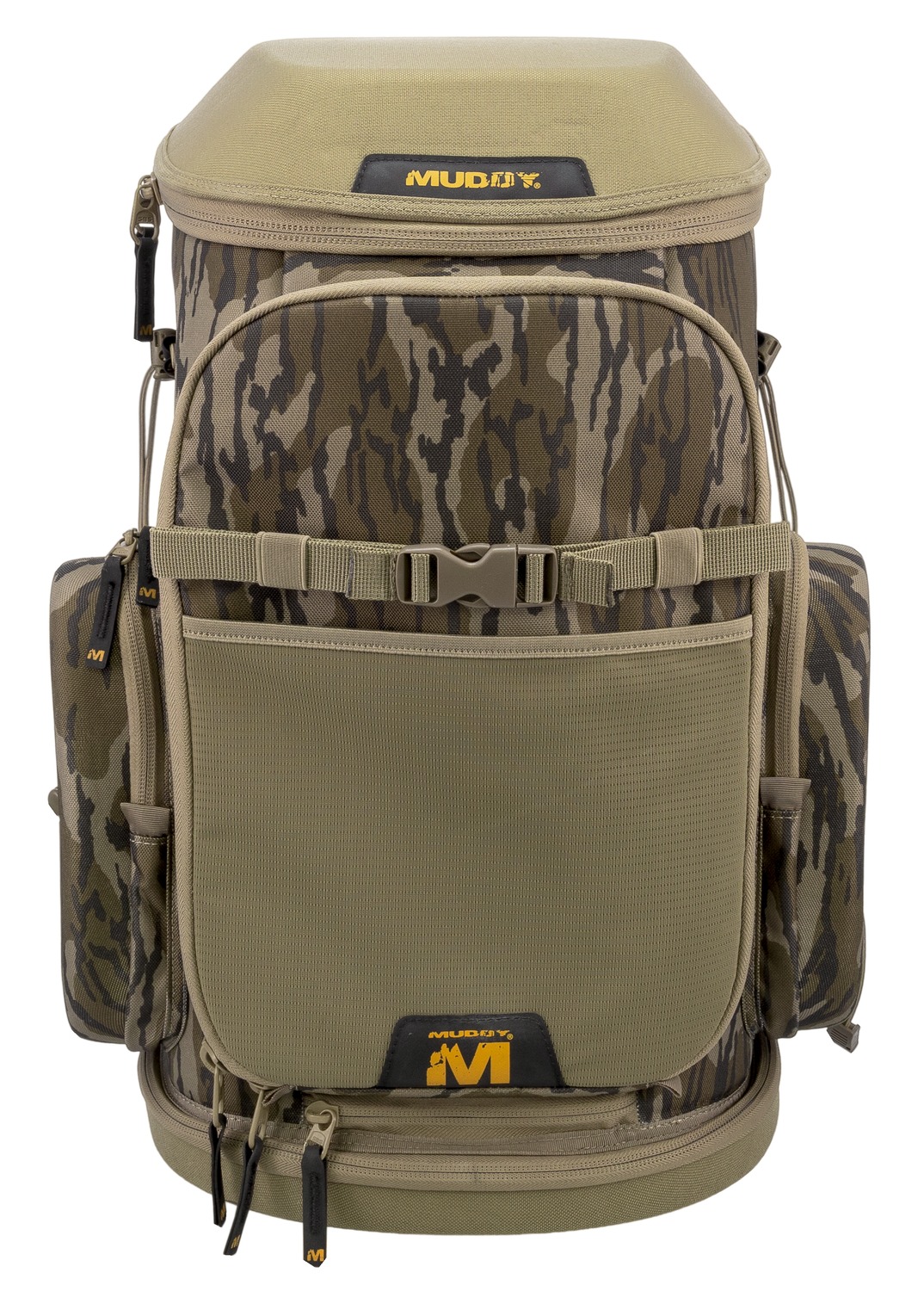 Camouflage hunting backpack with multiple compartments