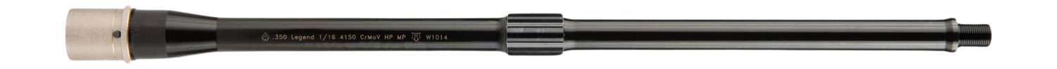 Threaded rifle barrel with chamber end visible
