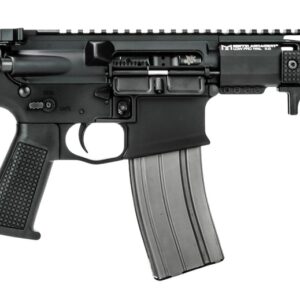 Compact AR-style pistol with magazine