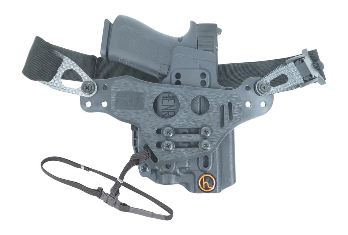 Handgun in tactical belt holster system