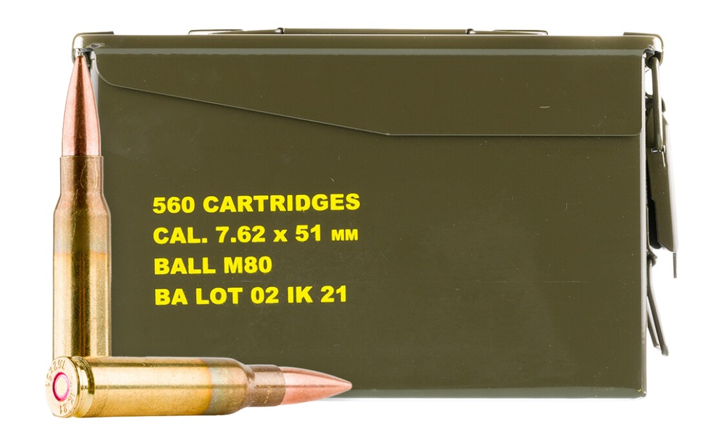 Ammo can with 7.62mm cartridges