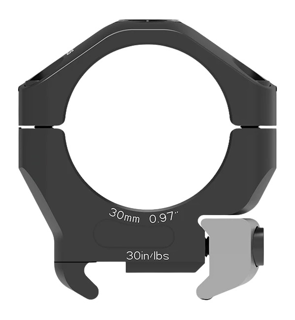 Black 30mm scope ring mount with clamp