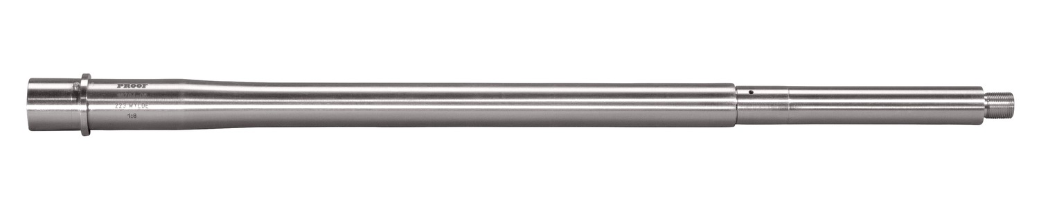 Stainless steel rifle barrel isolated on white background