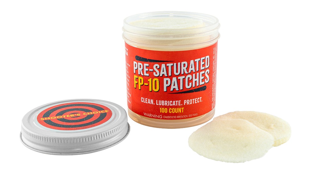 Container of pre-saturated FP-10 cleaning patches