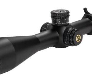 Black rifle scope isolated on white background