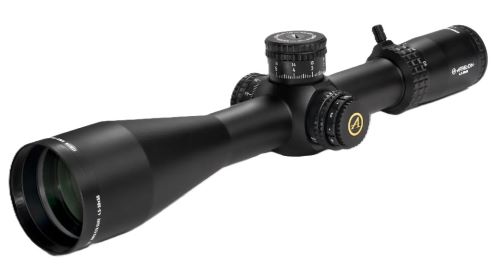 Black rifle scope isolated on white background