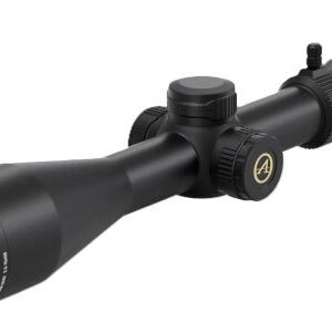 Black rifle scope with adjustment turrets