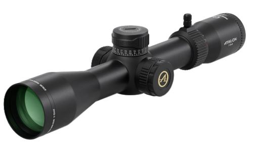 Black rifle scope isolated on white background