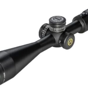 Black rifle scope isolated on white background