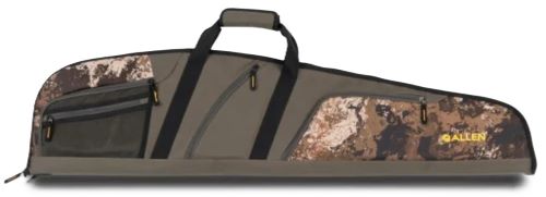 Camouflage rifle case with zippered pockets